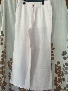 Lands' End High-Rise Pale Pink Linen-Blend Pants Size 12, New w/o Tags 💕